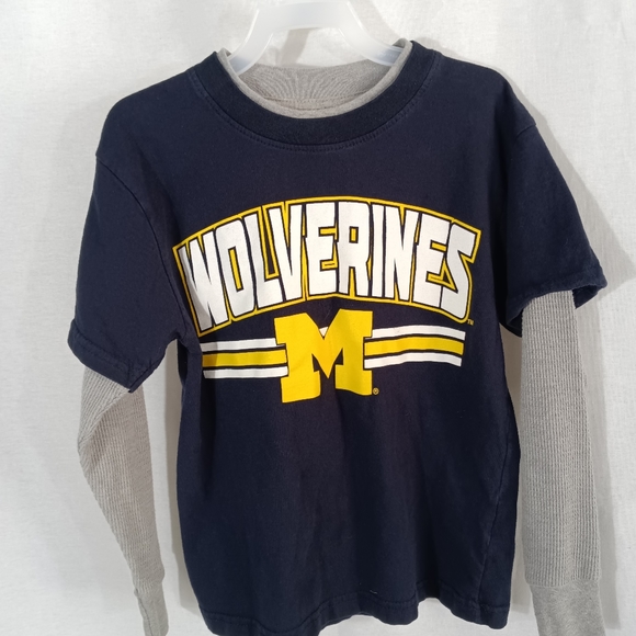Boy's Michigan State Wolverine Layered Long Sleeve Shirt Size M - Picture 2 of 5